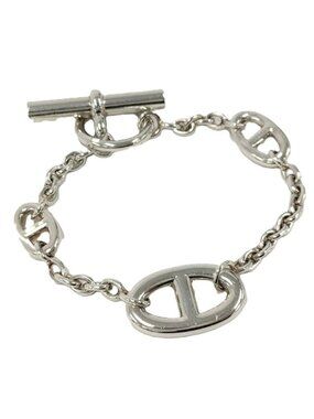 Hermes Chaine D'ancre Farandole ST Silver Bracelet